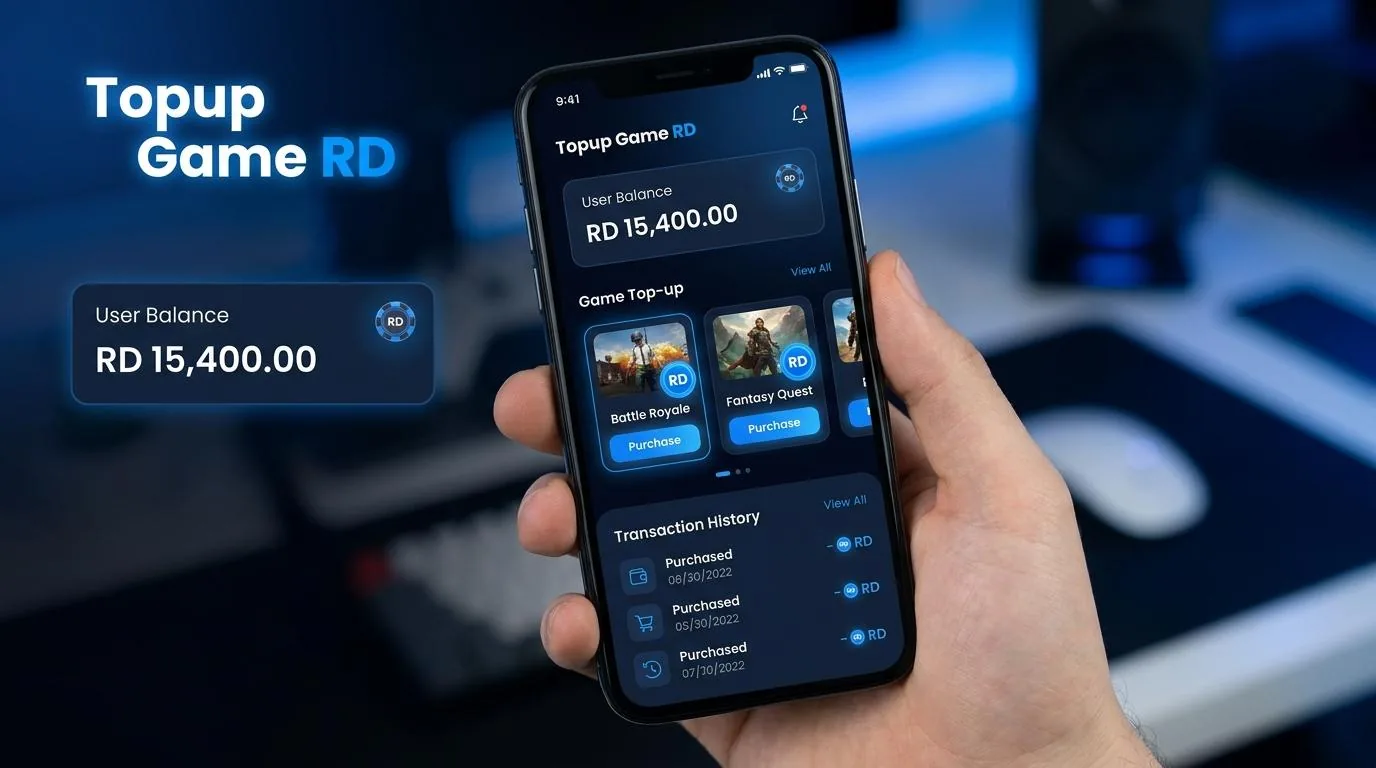 Screenshot topup game RD di Chip RD Instan Sejati — chip & koin emas