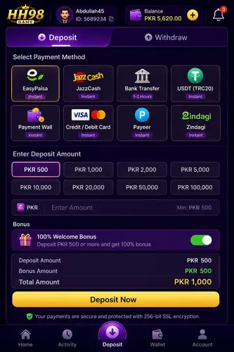 HH98 win Game Real PKR Game 