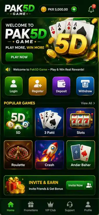 pak5d game earning platform